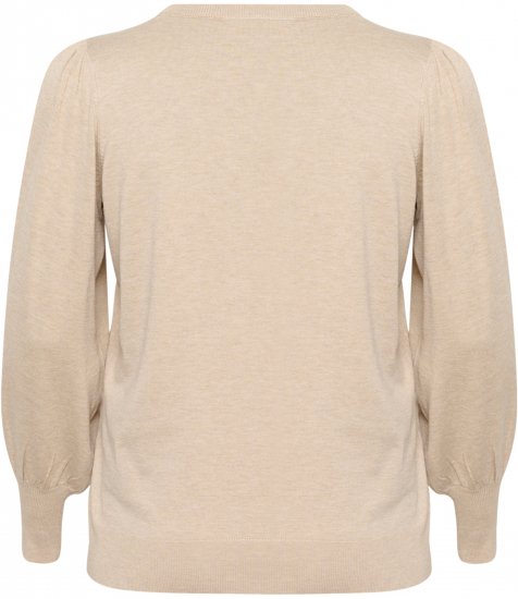 Kaffe Curve Lizzy Camisola de manga comprida Bege - Pullovers e Malhas - 
