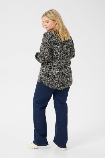 Kaffe Curve Mila Ami Blusa Preto/Turtledove - Blusas e Túnicas - 