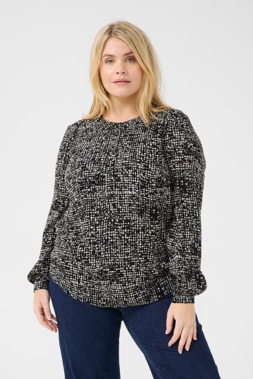 Kaffe Curve Mila Ami Blusa Preto/Turtledove - Blusas e Túnicas - 