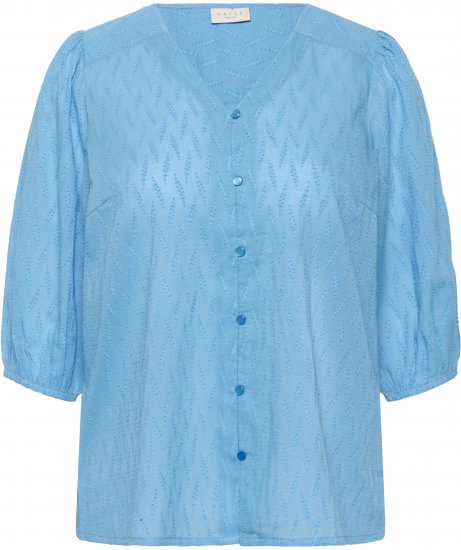 Kaffe Curve Gabby Blouse Azure Blue - Blusas - 
