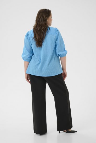 Kaffe Curve Gabby Blouse Azure Blue - Blusas - 