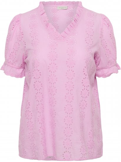 Kaffe Curve Dina Blouse Pink Frosting - Blusas - 