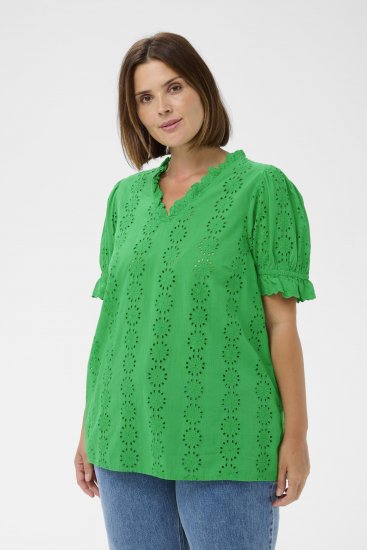 Kaffe Curve Dina Blouse Bright Green - Blusas - 