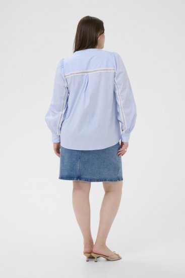 Kaffe Curve Juda Blouse Nantucket Breeze Stripe Blue - ROUPA PARA MULHER 40-66 - 