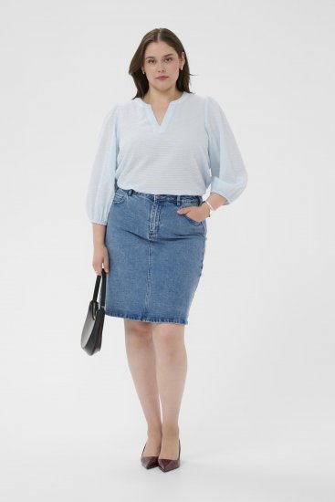 Kaffe Curve Penelopia Blouse Nantucket Breeze Blue - Blusas - 