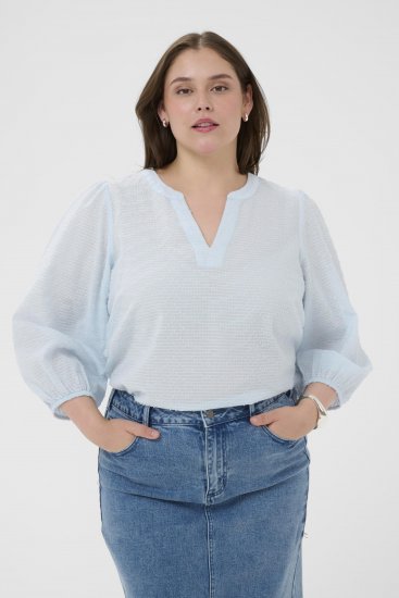 Kaffe Curve Penelopia Blouse Nantucket Breeze Blue - Blusas - 