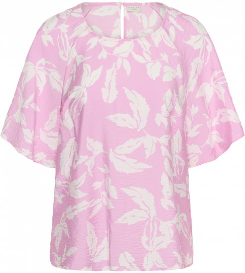 Kaffe Curve Marla Blouse Pink Frosting Chalk Leaf - Blusas - 