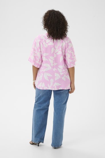 Kaffe Curve Marla Blouse Pink Frosting Chalk Leaf - Blusas - 