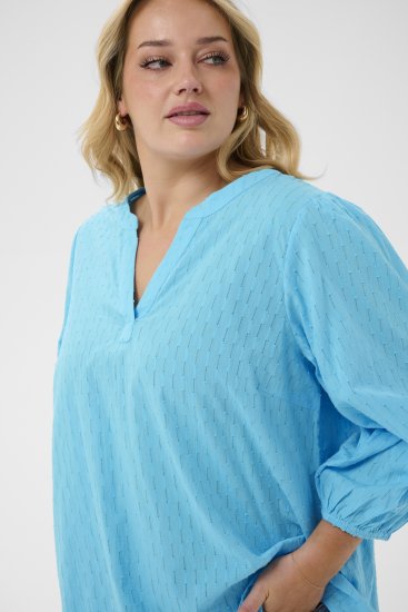 Kaffe Curve Thea Blouse Aquarius Blue - Blusas e Túnicas - 