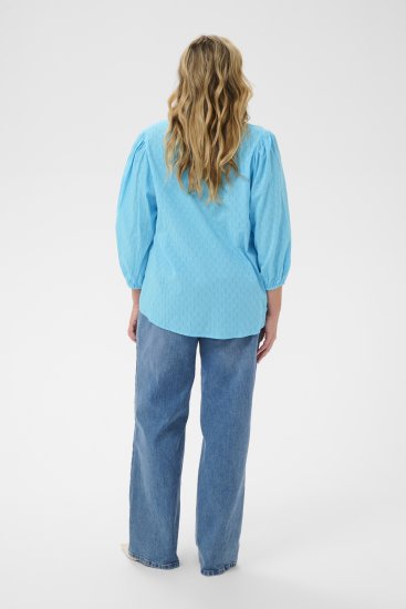 Kaffe Curve Thea Blouse Aquarius Blue - Blusas e Túnicas - 
