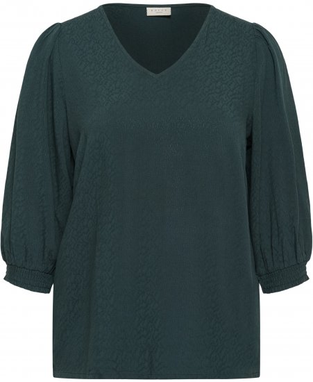 Kaffe Curve Pippi Blouse 3/4 Sleeve Magical Forest Green - Blusas e Túnicas - 