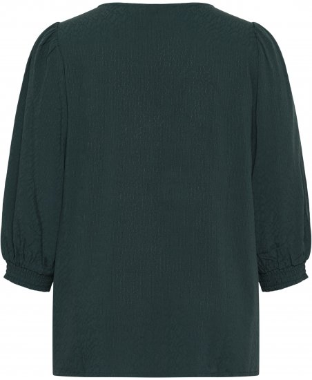 Kaffe Curve Pippi Blouse 3/4 Sleeve Magical Forest Green - Blusas e Túnicas - 