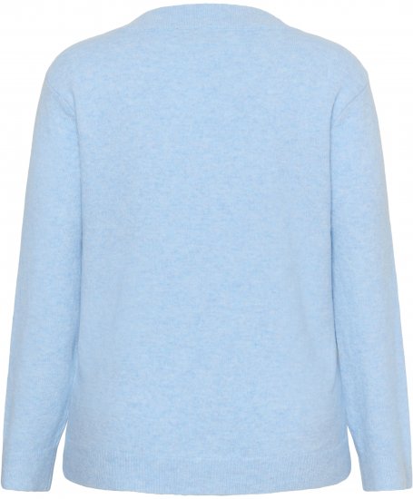 Kaffe Curve Jilanda V-Neck Pullover Blue - Pullovers e Malhas - 