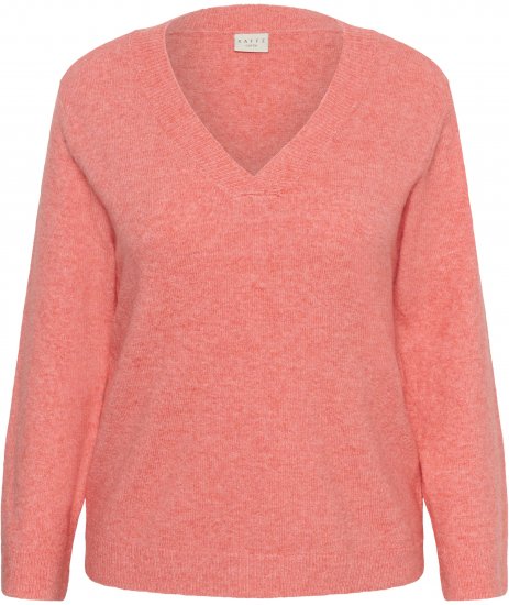 Kaffe Curve Jilanda V-Neck Pullover Red - Pullovers e Malhas - 