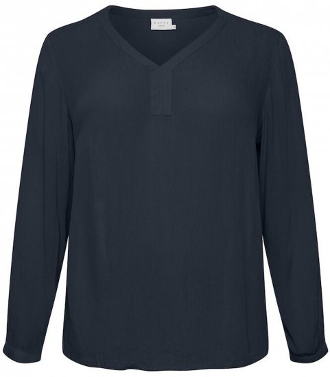 Kaffe Curve Ami Manga comprida Blusa Azul-marinho meia-noite - T-shirts - 