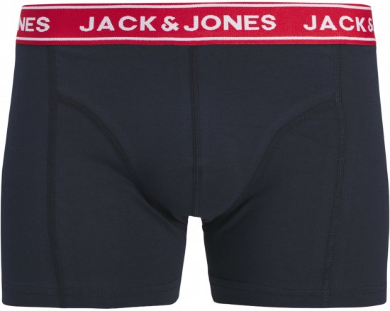 Jack & Jones Hector Solid Trunks 3-Pack Navy/Red/Grey - Boxers - Boxers Homem Tamanhos Grandes