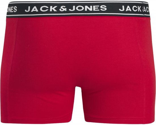 Jack & Jones Hector Solid Trunks 3-Pack Navy/Red/Grey - Boxers - Boxers Homem Tamanhos Grandes
