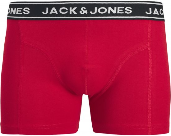 Jack & Jones Hector Solid Trunks 3-Pack Navy/Red/Grey - Boxers - Boxers Homem Tamanhos Grandes