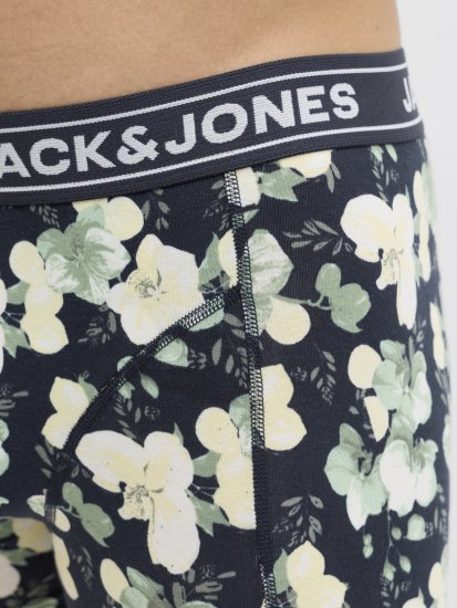 Jack & Jones Acray Flower Boxers 3-Pack Black/Navy - Roupa Interior & natação - Roupa interior Homem Tamanhos Grandes
