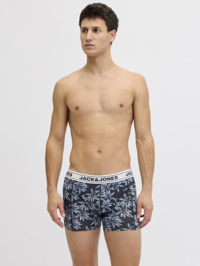 Jack & Jones Acray Flower Boxers 3-Pack Black/Navy - Roupa Interior & natação - Roupa interior Homem Tamanhos Grandes