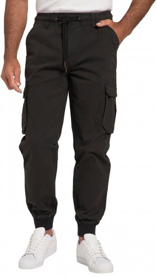 JP1880 Cargo Trousers with Many Pockets Stretchy Black - Jeans & calças - Jeans & Calças Tamanhos Grandes Homem