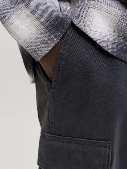 Jack & Jones Cole Hudson Belted Cargo Shorts Black - Calções - Calções Homem Tamanhos Grandes