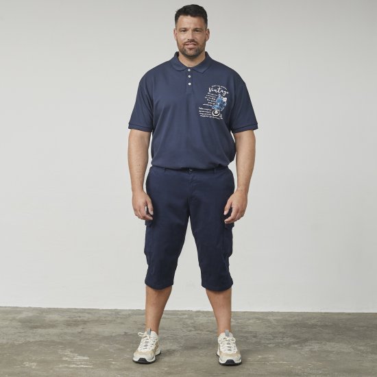North Latitude 61150 Cargo Comfort Fit Capri Azul Marinho - Calções - Calções Homem Tamanhos Grandes