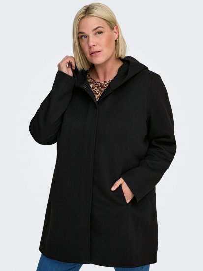 Only Carmakoma Sedona Light Coat Black - Casacos de inverno - 