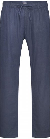 North Latitude 61155 Calças De Linho De Ajuste Confortável Azul Marinho - Jeans & calças - Jeans & Calças Tamanhos Grandes Homem