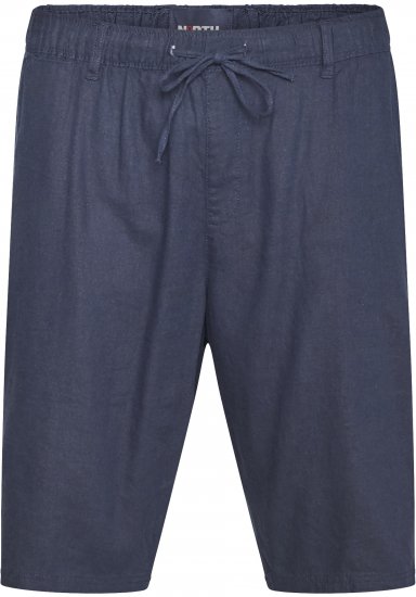 North Latitude 61154 Calções De Linho De Ajuste Confortável Azul Marinho - Calções - Calções Homem Tamanhos Grandes