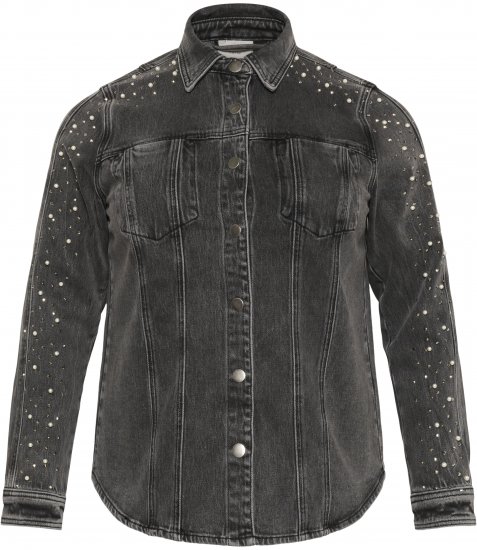 Kaffe Curve Petri Denim Jacket Grey Vintage Wash - Jaquetas - 