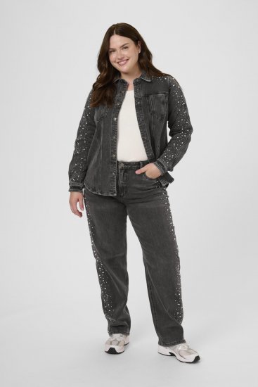 Kaffe Curve Petri Denim Jacket Grey Vintage Wash - Jaquetas - 