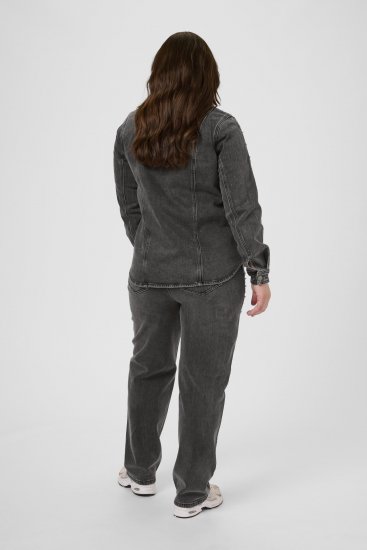 Kaffe Curve Petri Denim Jacket Grey Vintage Wash - Jaquetas - 