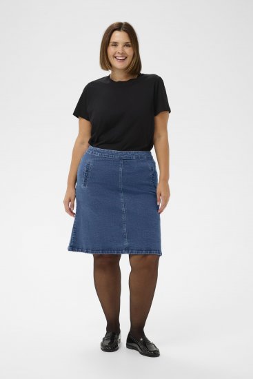 Kaffe Curve Leni Denim Skirt Blue - Saias - 