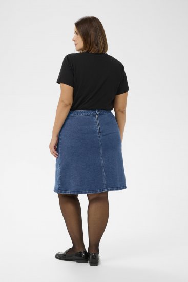 Kaffe Curve Leni Denim Skirt Blue - Saias - 