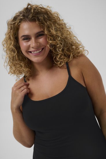 Kaffe Curve Jena De alças Vestido Preto profundo - Vestidos - 