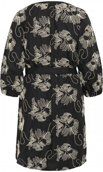 Kaffe Curve Kimmie Dress Black Chalk Embroidery - Vestidos midi - 