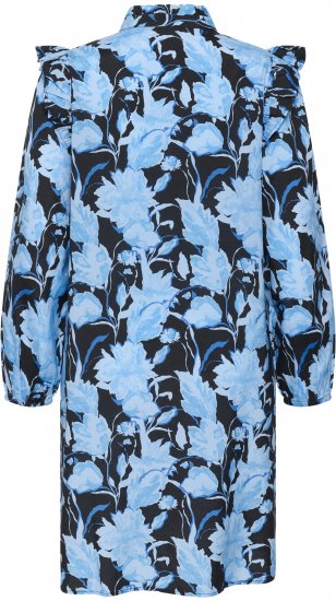 Kaffe Curve Sasja Vestido Blue Snake Flower - Vestidos - 