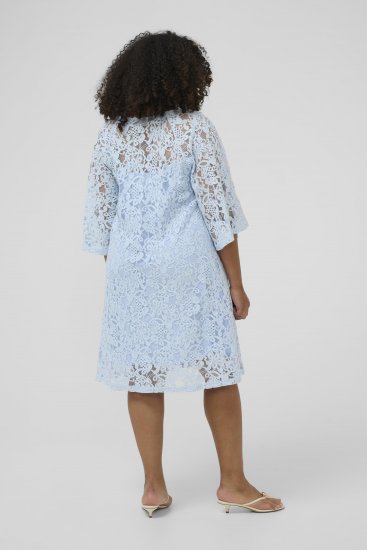 Kaffe Curve Lucy Dress Nantucket Breeze Blue - Vestidos midi - 