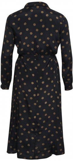 Kaffe Curve Olivia Vestido Preto com Mustang bolinha - Vestidos - 