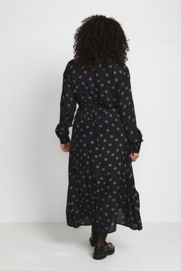 Kaffe Curve Olivia Vestido Preto com Mustang bolinha - Vestidos - 