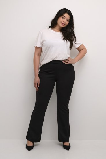 Kaffe Curve Jenna Leggings evasivos Preto profundo - Jeans & Calças Femininas em Tamanhos Grandes – Plus Size - 