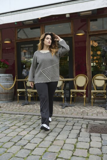 Kaffe Curve Jenna Leggings evasivos Preto profundo - Jeans & Calças Femininas em Tamanhos Grandes – Plus Size - 