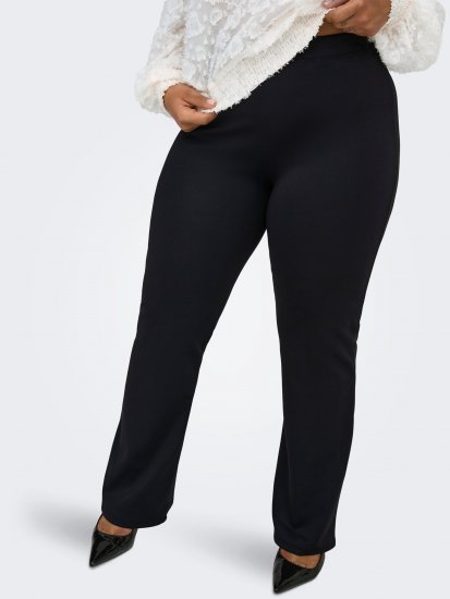Only Carmakoma Pever Flared Pants Black - Calças - 
