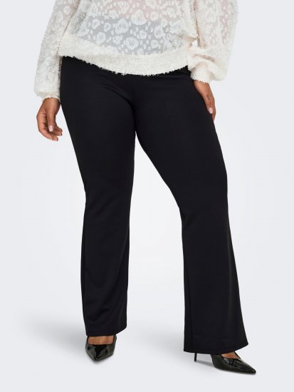 Only Carmakoma Pever Flared Pants Black - Calças - 