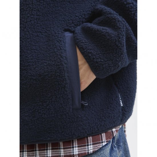 Jack & Jones Thatcher Fleece Jacket Sky Captain - Casacos - Casacos Homem Tamanhos Grandes