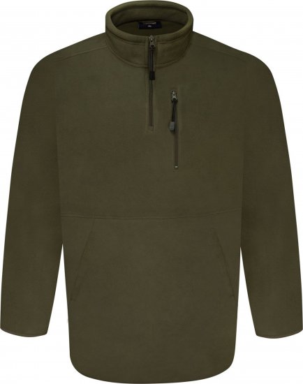 Espionage FL034 Microfleece Half Zip Jacket Light Olive - Casacos - Casacos Homem Tamanhos Grandes