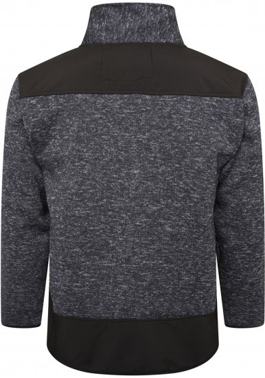 Kam jeans KV133 Twisted Marl Fleece Jacket Black - Casacos - Casacos Homem Tamanhos Grandes