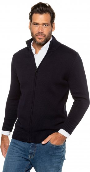 JP1880 Cardigan Knitted with Zipper Navy - Sweatshirts & hoodies - Sweatshirt & Camisolas com Capuz tamanhos grandes