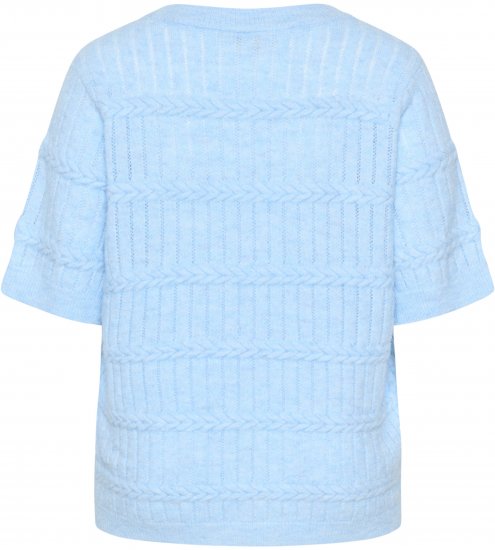 Kaffe Curve Minia Pullover Powder Blue Melange - Camisolas de malha - 